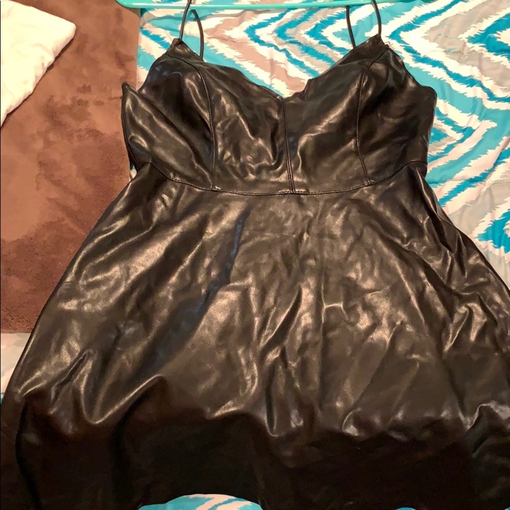 Forever 21 leather party dress